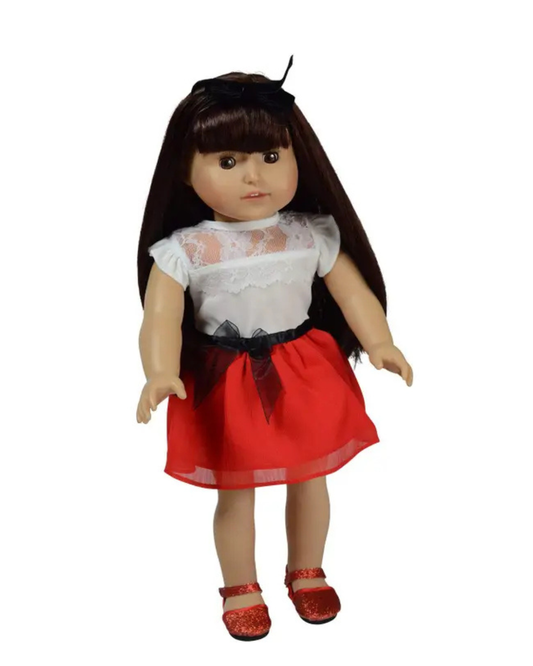 Doll White & Red Dress