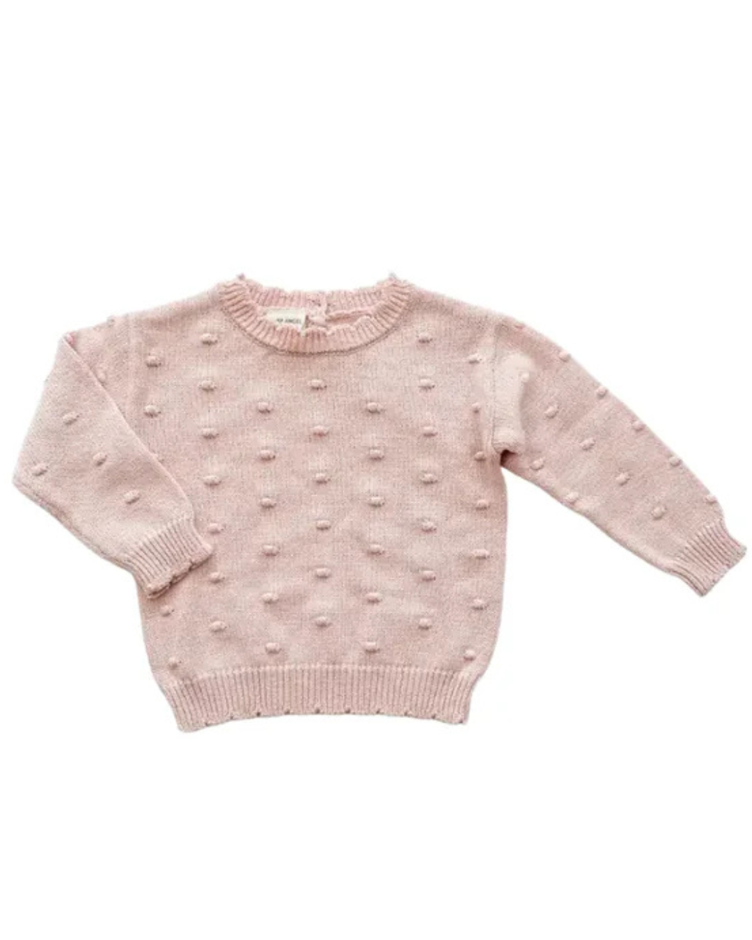 Organic Knit Sweater - Pink Pom
