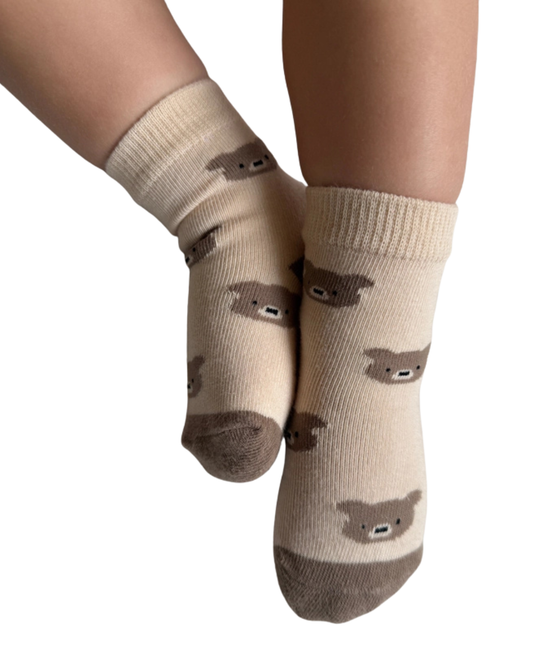 Little Bear Baby Socks - Cream
