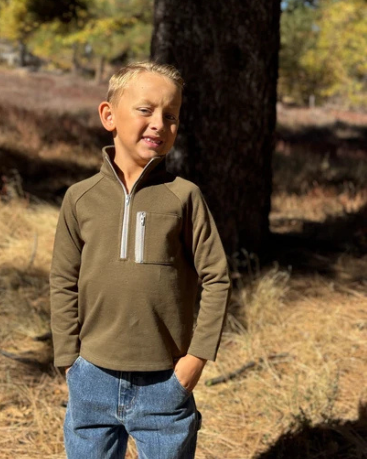 Picket 3/4 Zip Up - Sage