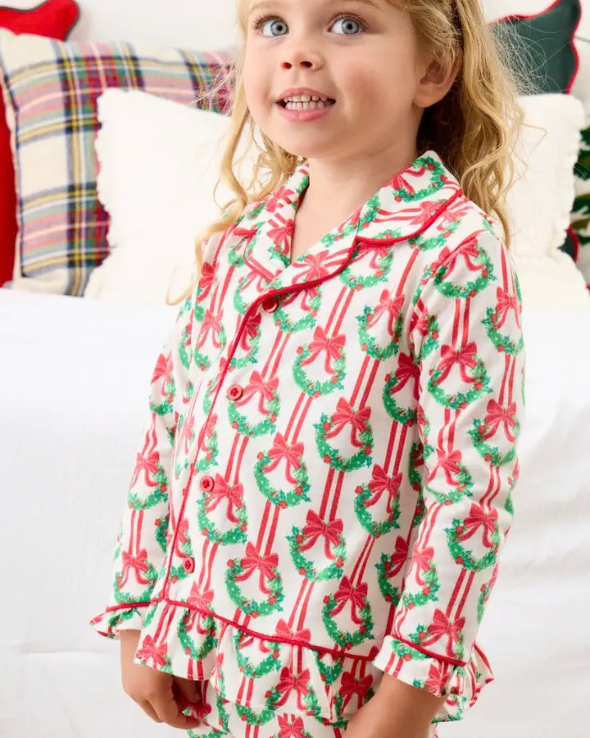 Deck The Halls Ruffle Flare Pajama Set
