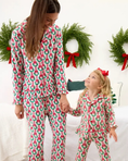 Load image into Gallery viewer, Deck The Halls Ruffle Flare Pajama Set
