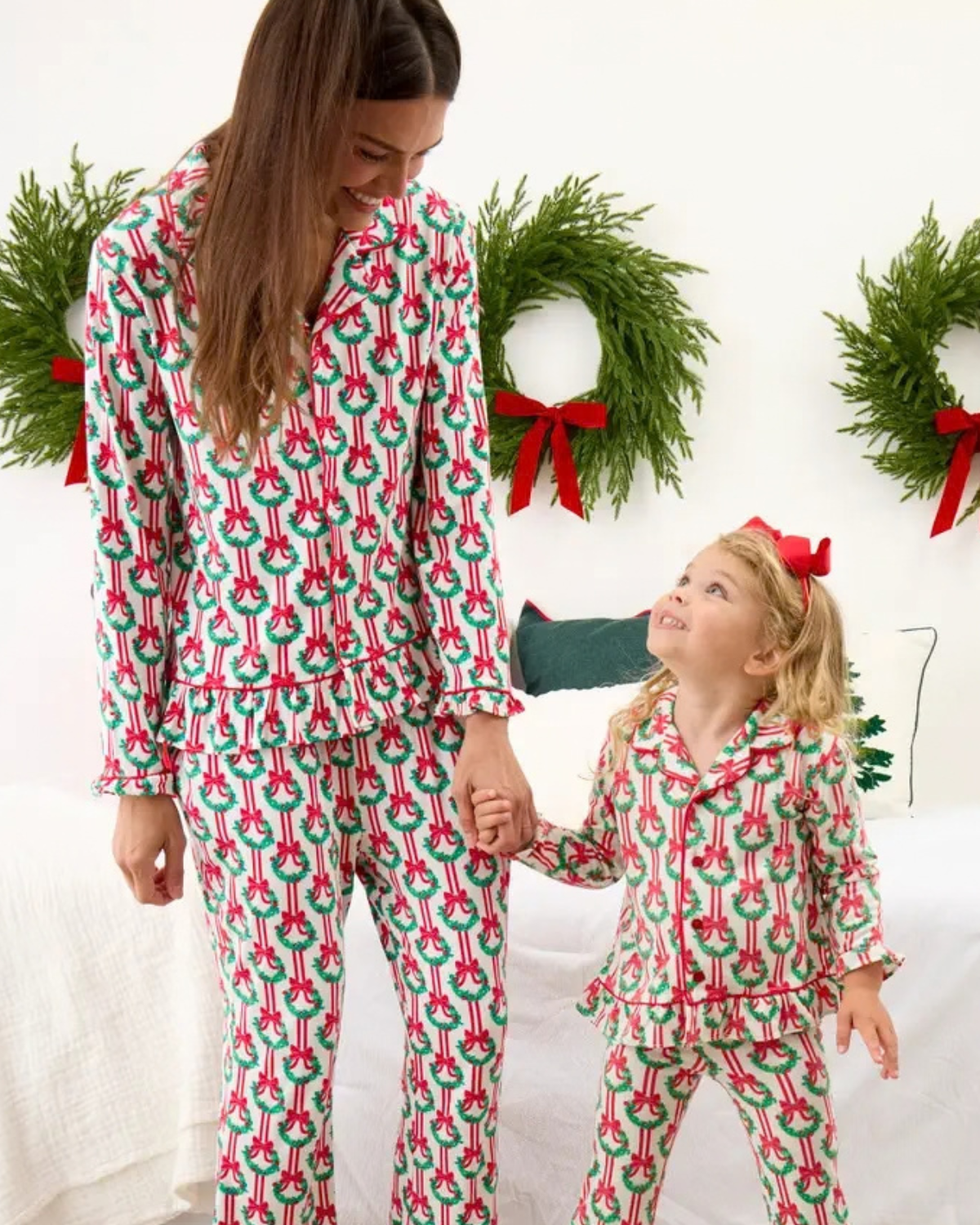 Deck The Halls Ruffle Flare Pajama Set