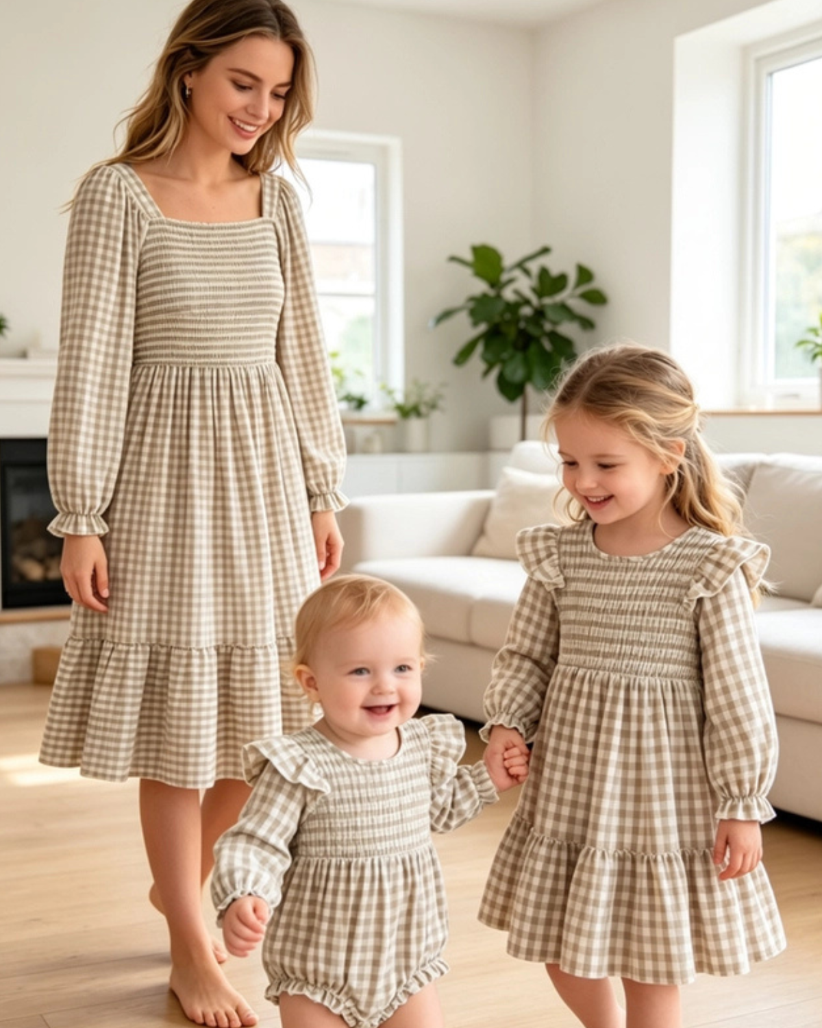 Mommy & Me Plaid Bubble