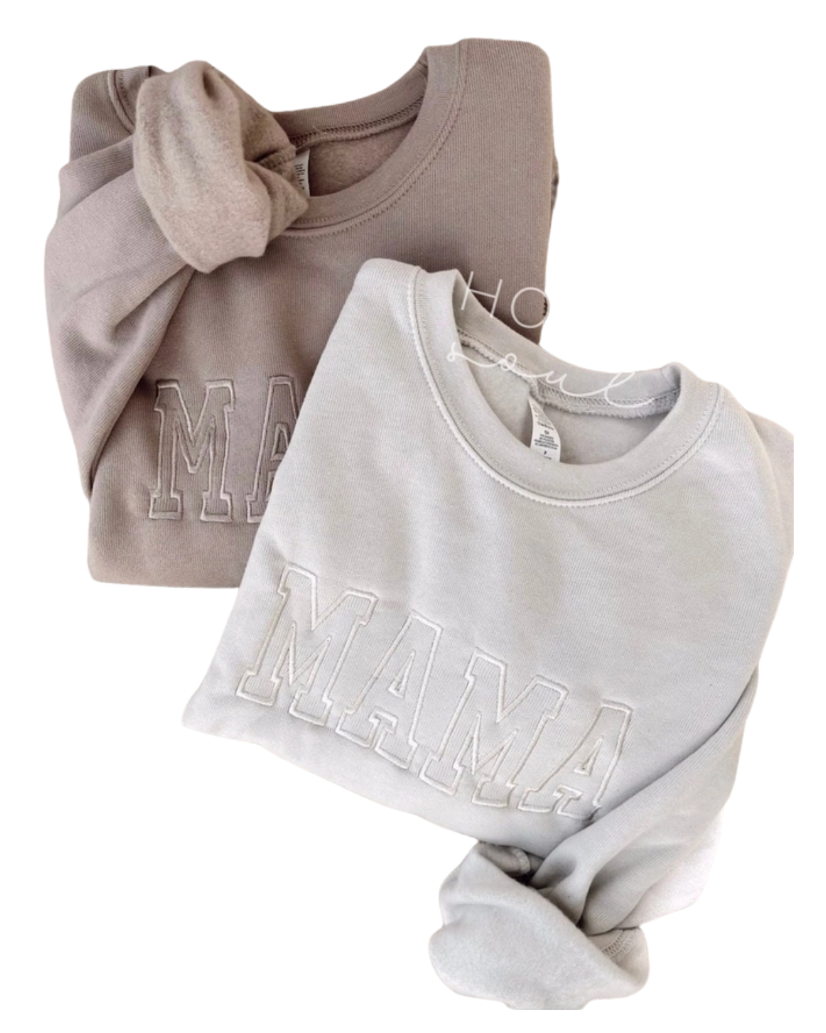 Neutral Embroidered Mama Sweatshirt