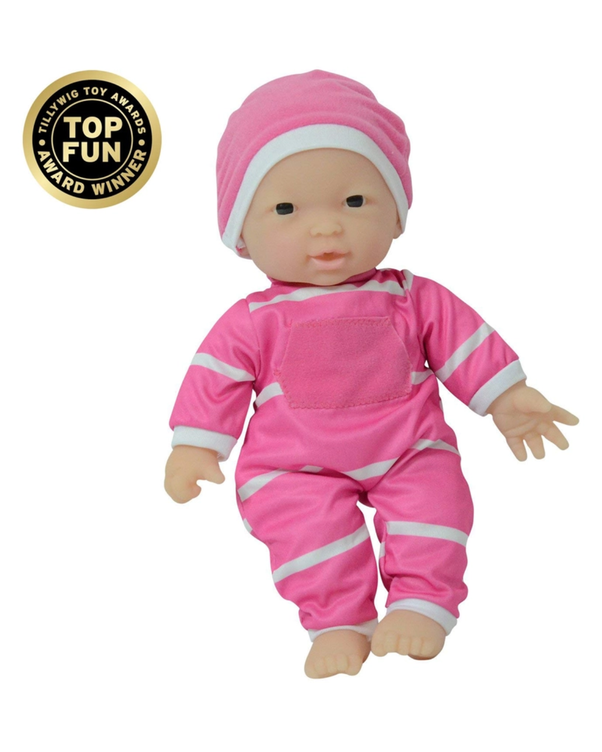 Doll Striped W/ Pacifier Pink