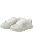 Load image into Gallery viewer, Girls Sparkle Star Sneaker - Holographic
