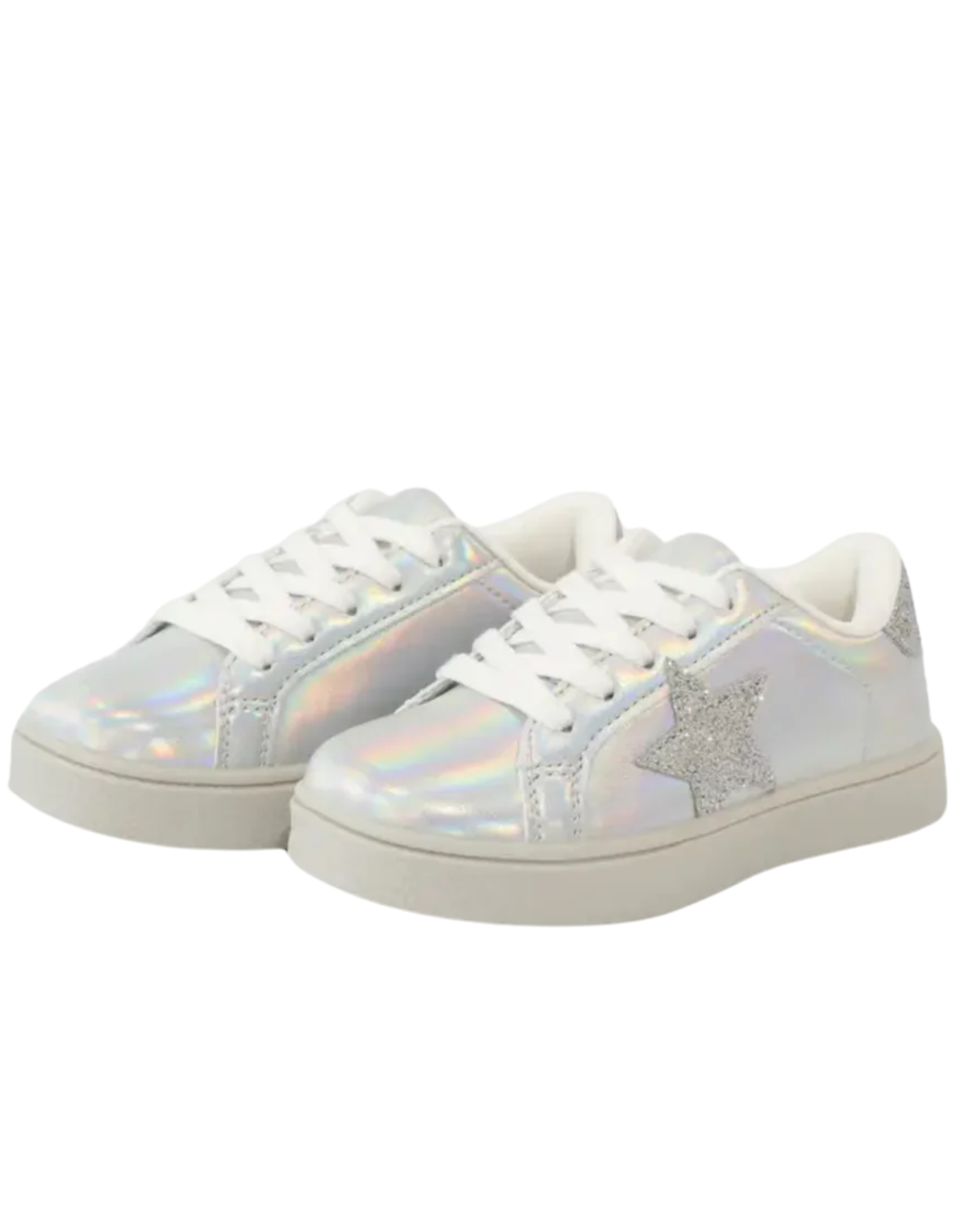 Girls Sparkle Star Sneaker - Holographic