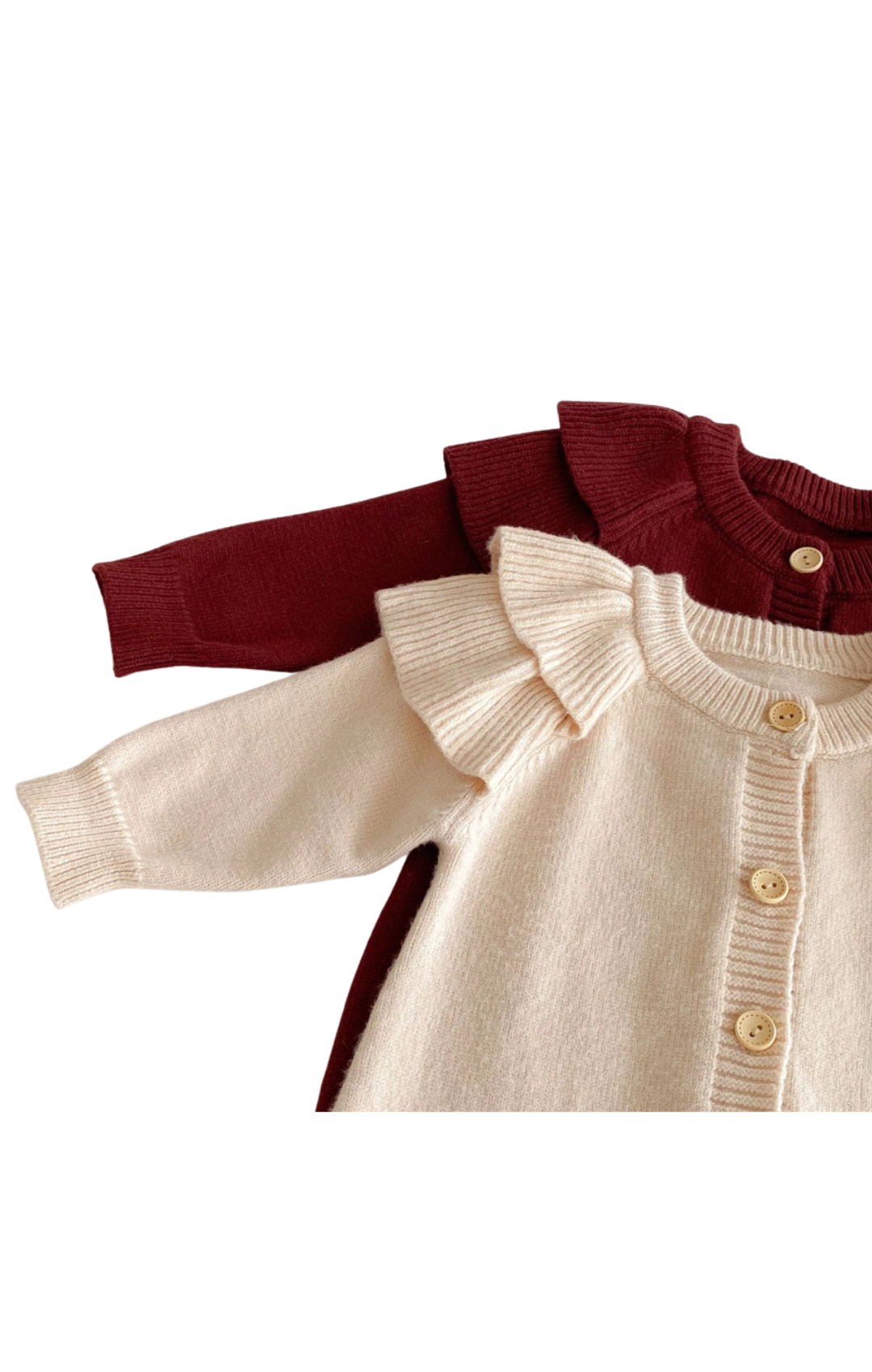Knitted Sleeve Romper Onesie