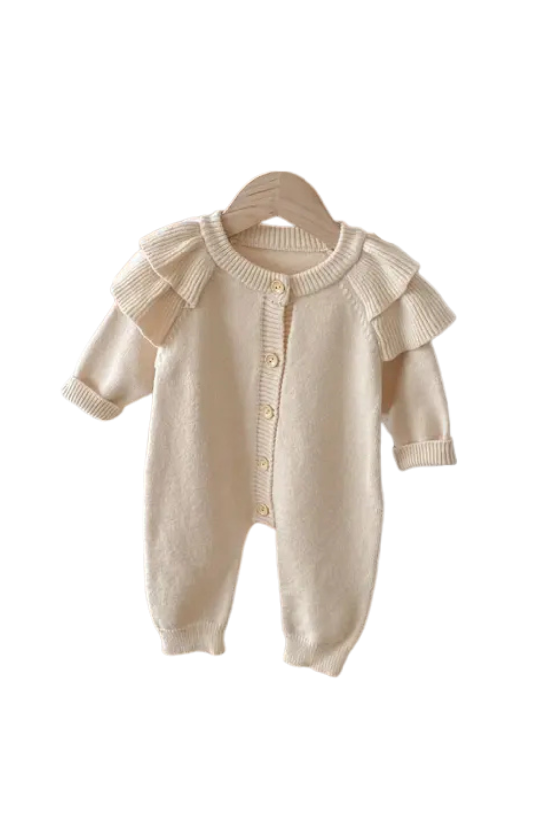Knitted Sleeve Romper Onesie