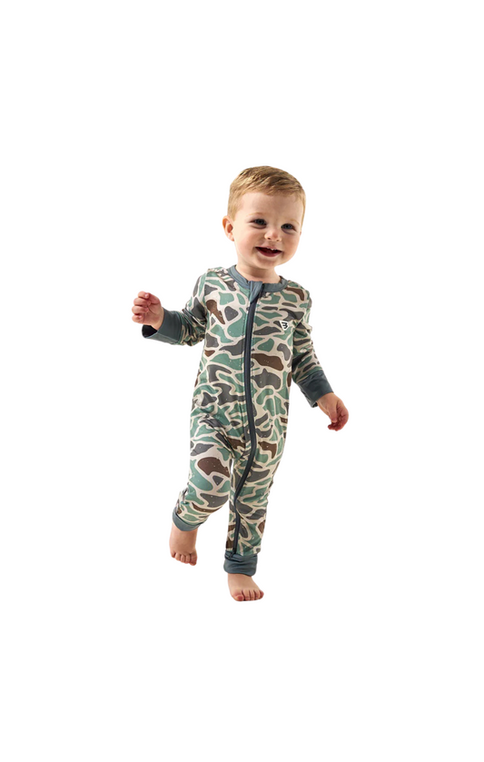 Baby Zip Up - Retro Duck Camo