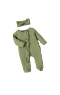 Load image into Gallery viewer, Ruffle Bottom Long Sleeve Romper
