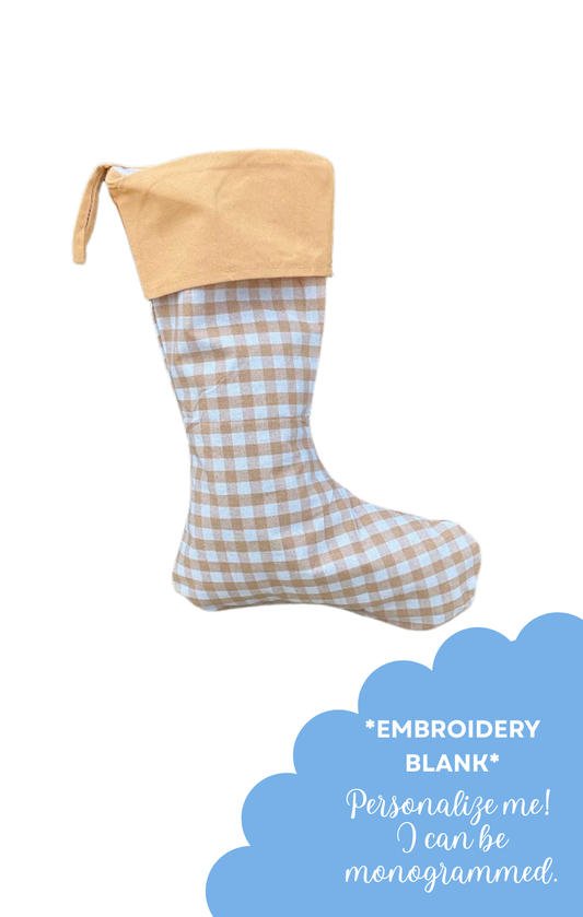 Gingham Christmas Stocking