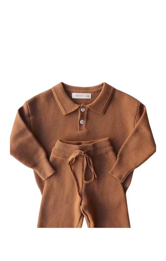 Chocolate Brown Collar Set