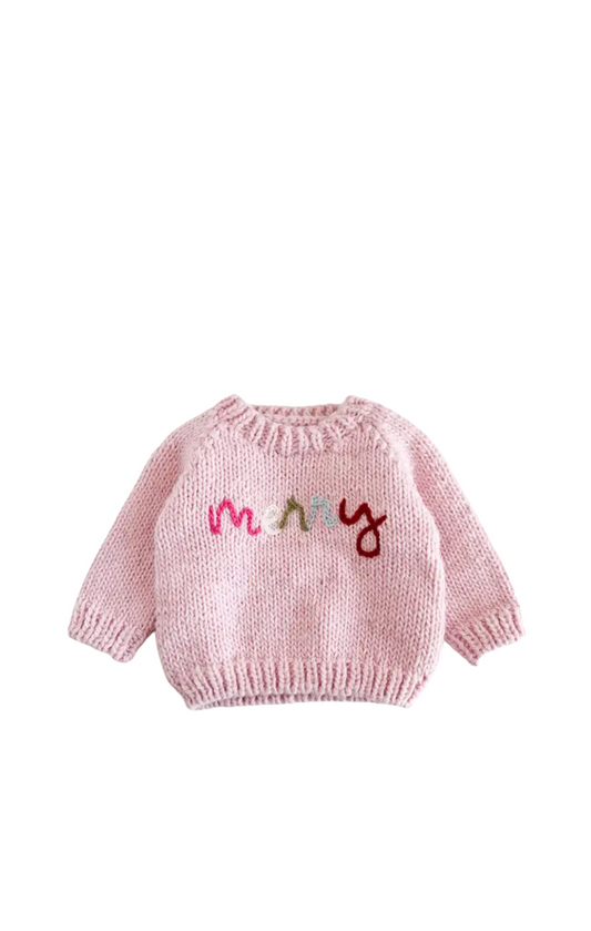 Pink Merry Baby Sweater