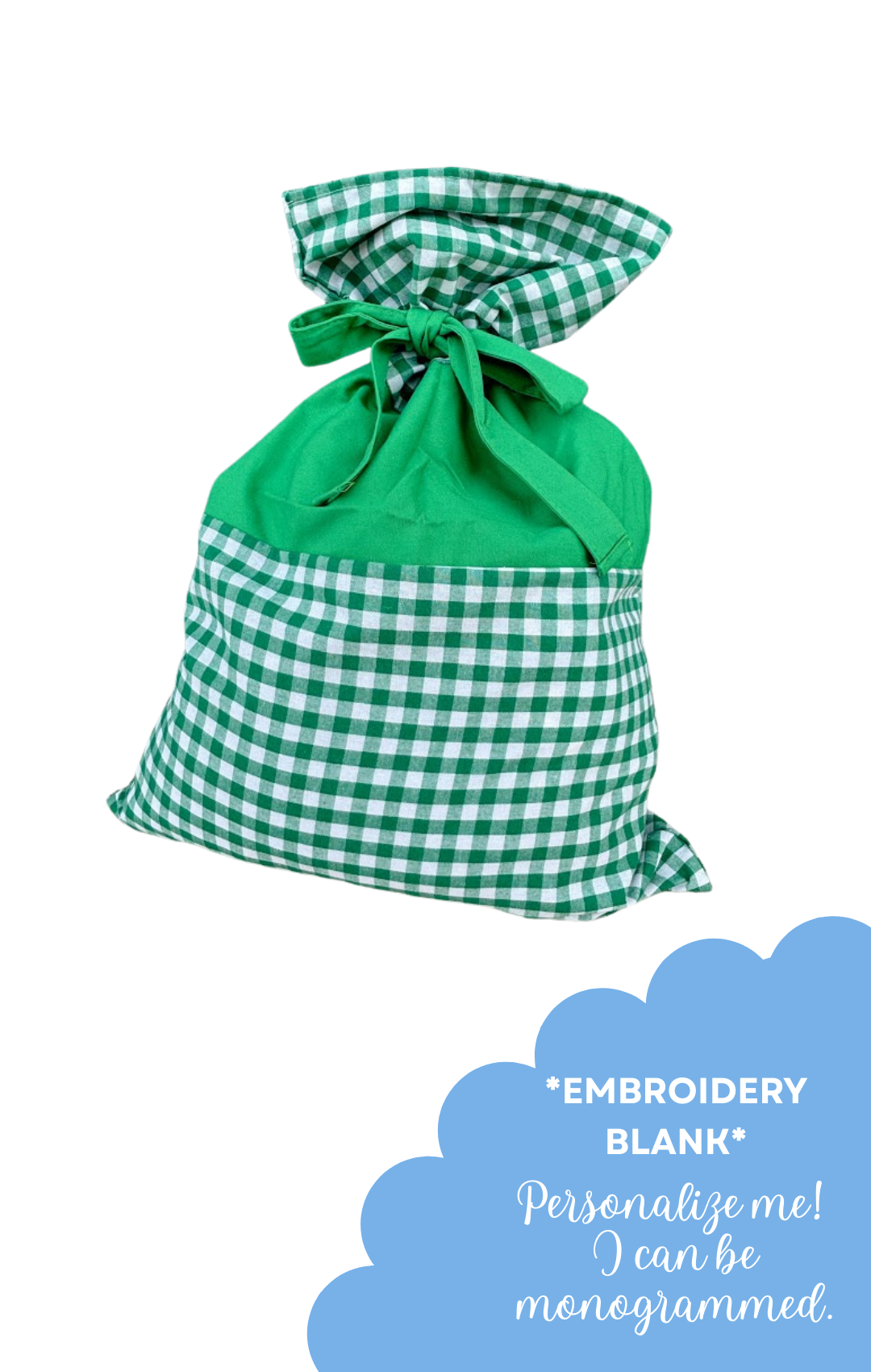 Gingham Santa Sack