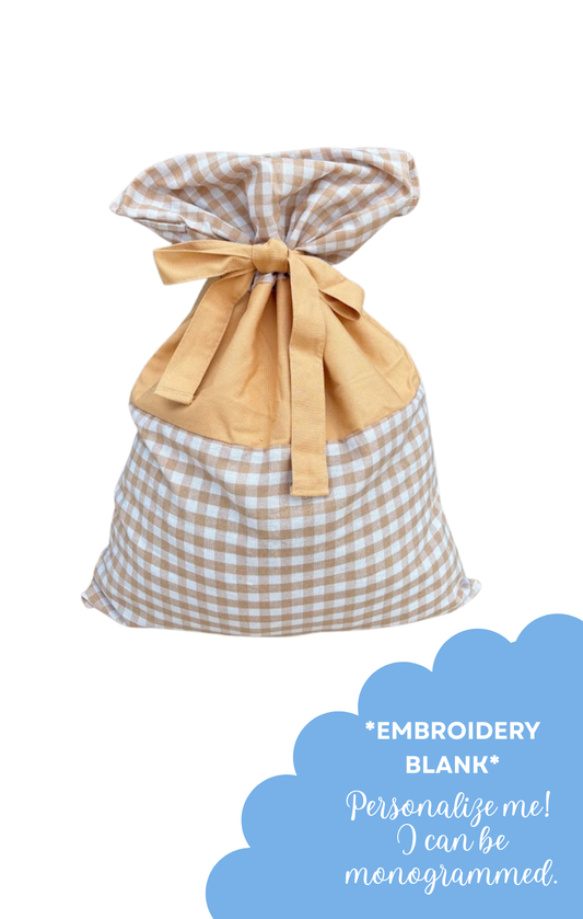 Gingham Santa Sack