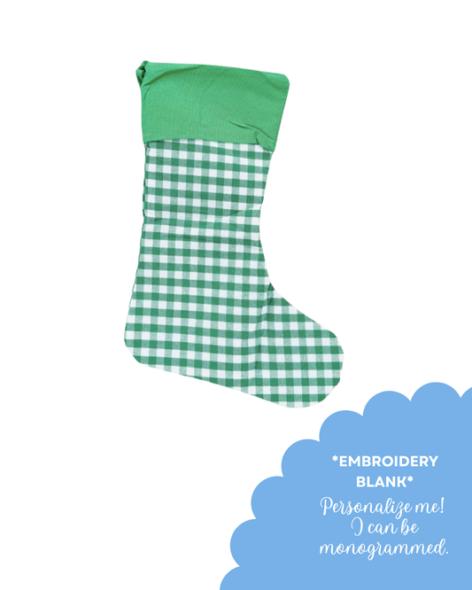 Gingham Christmas Stocking