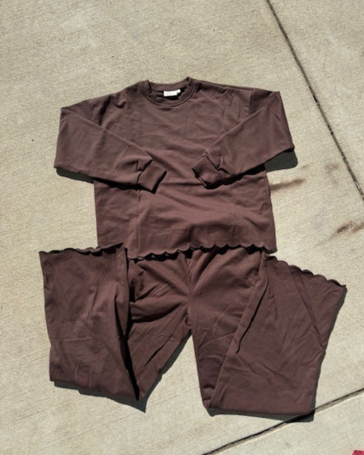 Adult Scalloped Sweat Set