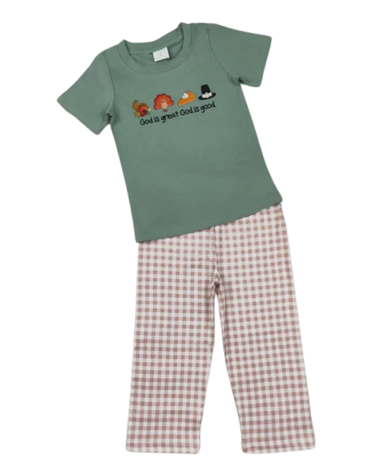 Checkered Thanksgiving set