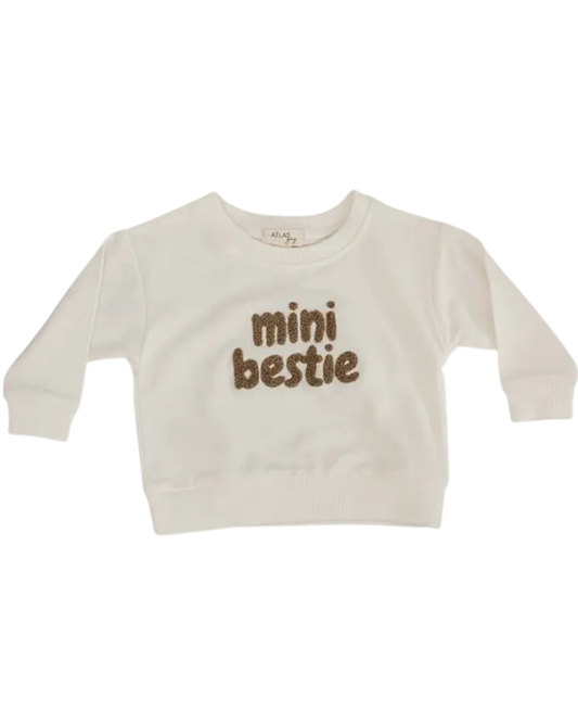 Mini Bestie Crewneck| Milk/Latte