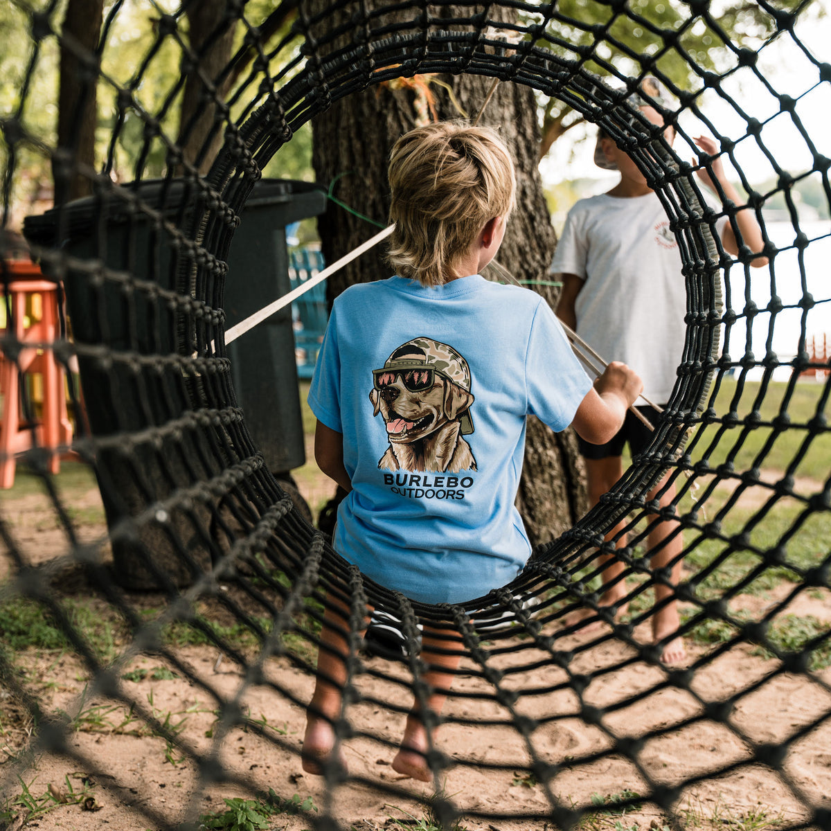 Burlebo Youth SS Tee- Mallard Camo Dog