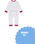 Load image into Gallery viewer, Blank Infant Boy's Drop Flap Gingham Trim Playsuit
