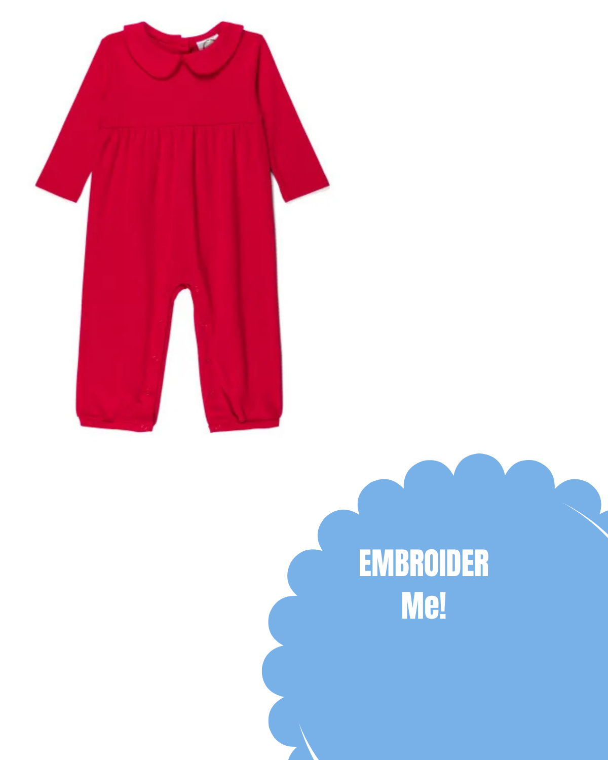 Blank Boy's Long Sleeved Peter Pan Romper