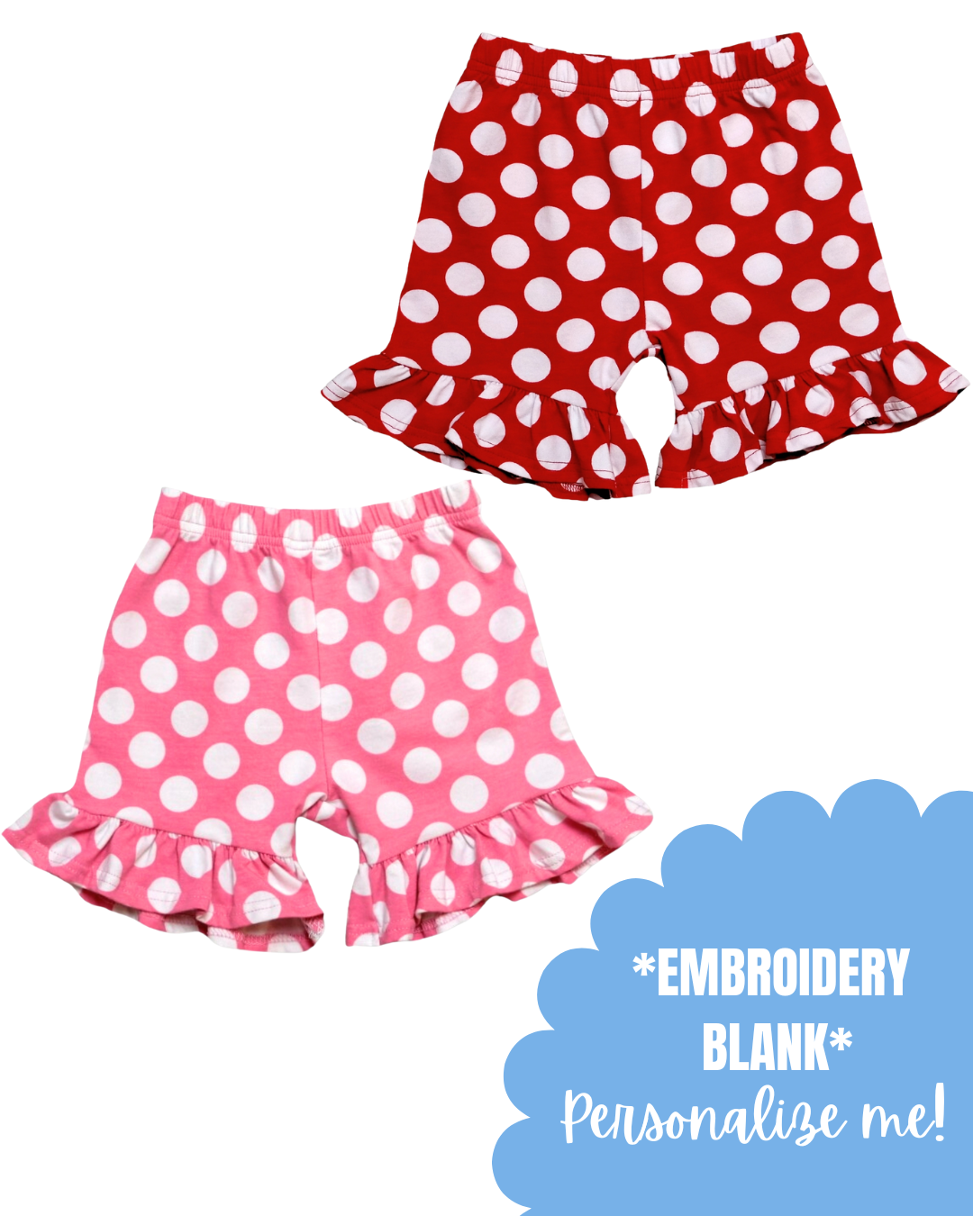 Girl's Polka Dot Ruffle Shorts