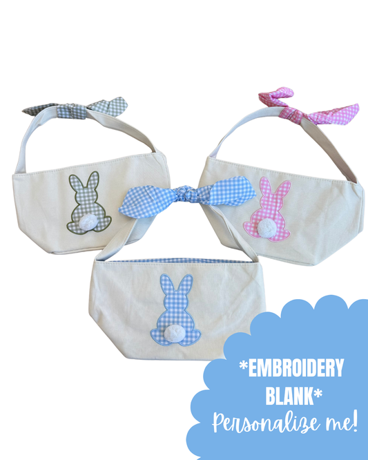 Easter Bunny Basket w/ Bow