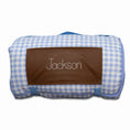 Load image into Gallery viewer, Blue Gingham Nap Mat
