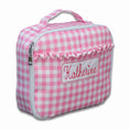 Load image into Gallery viewer, Ruffle Pink Gingham Lunch Box
