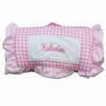 Load image into Gallery viewer, Ruffle Pink Gingham Nap Mat
