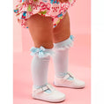 Load image into Gallery viewer, 3-Pack Lace Ruffle Bow Knee High Socks
