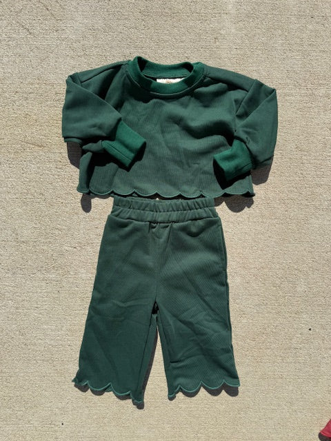 Youth Scalloped Sweat Set