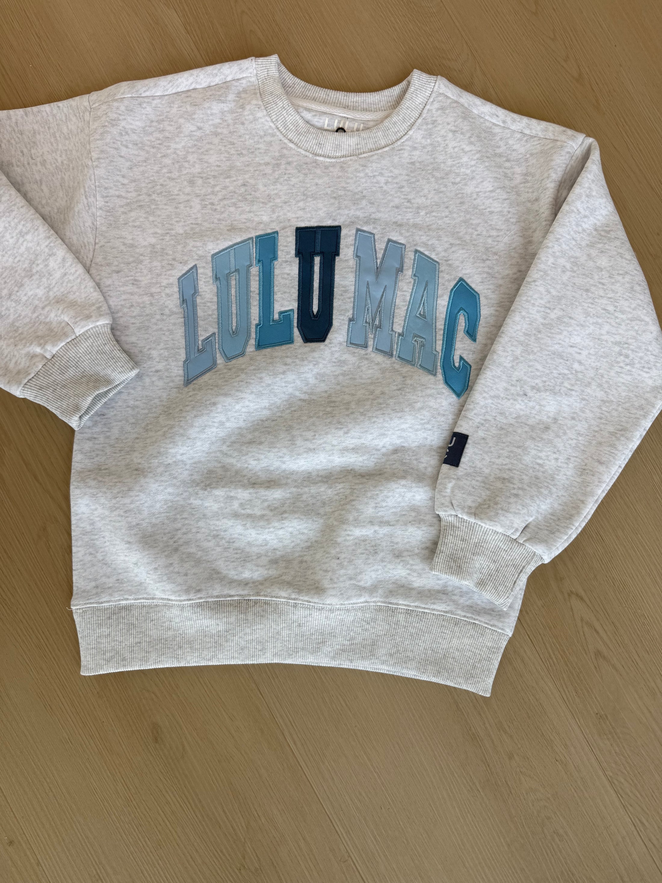 Lulu Mac Heather Grey Multi Stitch Sweatshirt