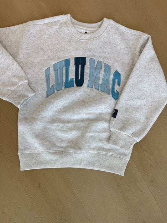 Lulu Mac Heather Grey Multi Stitch Sweatshirt