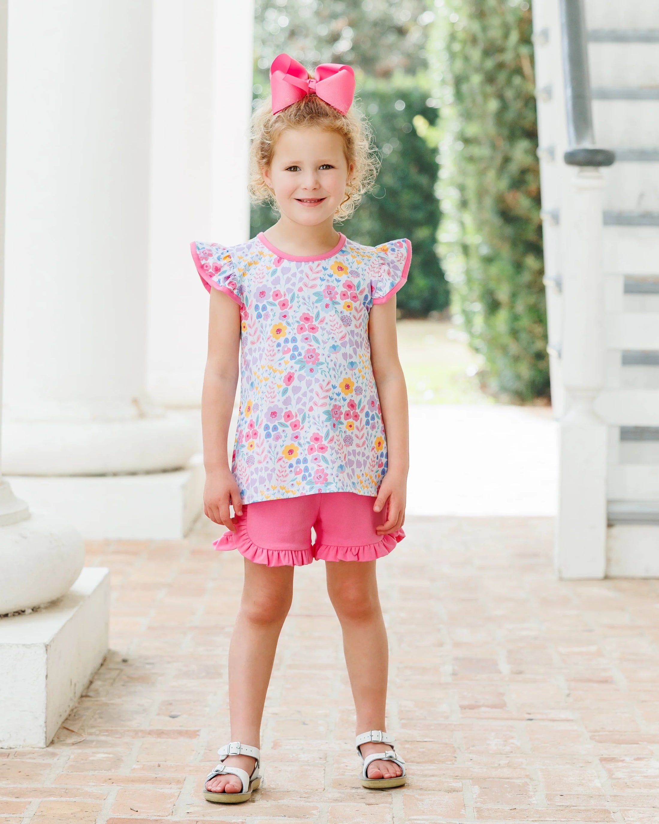 Poppies and Petals Ruffle Short Set