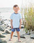 Load image into Gallery viewer, Graham Short Set- Aqua Stripe and Dusty Blue
