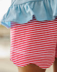 Load image into Gallery viewer, Red, White, and Bows Scallop Shorts Set
