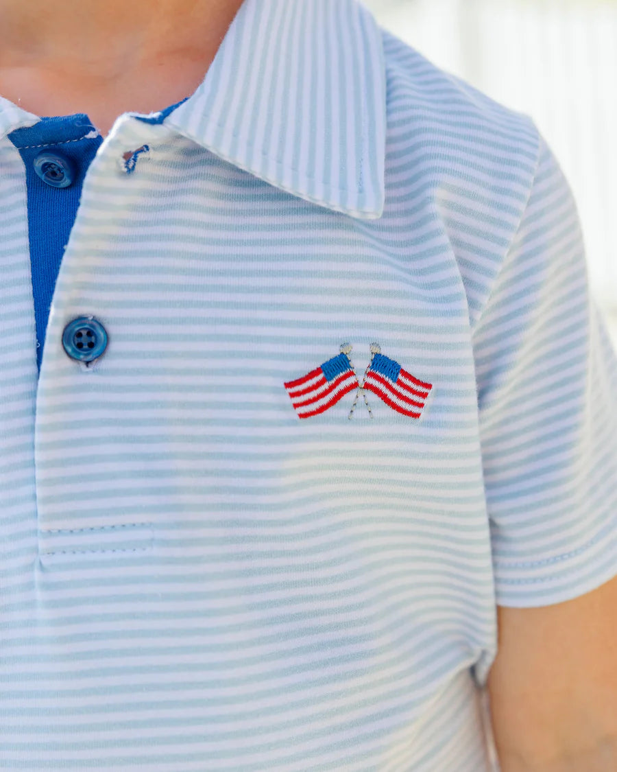 Let Freedom Ring Polo Short Set