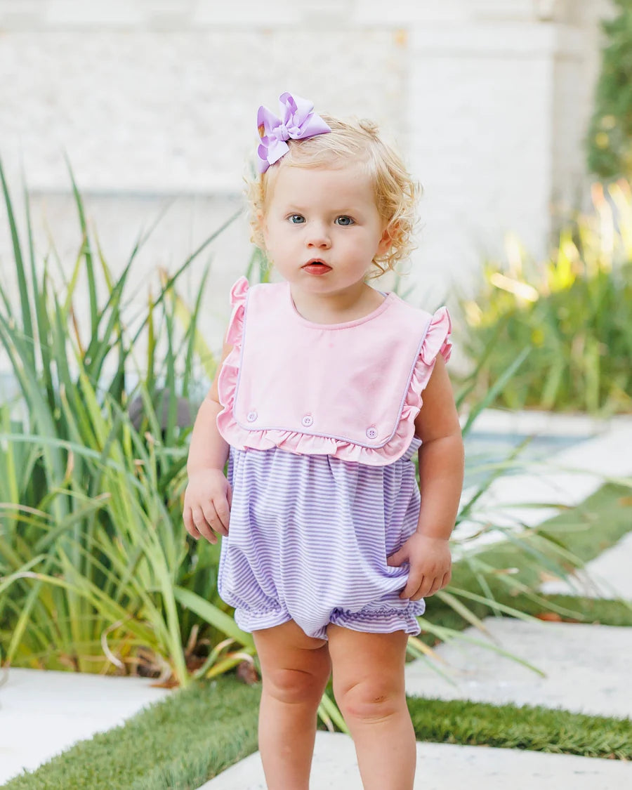 Amelia Bubble- Pink and Lavender Stripe