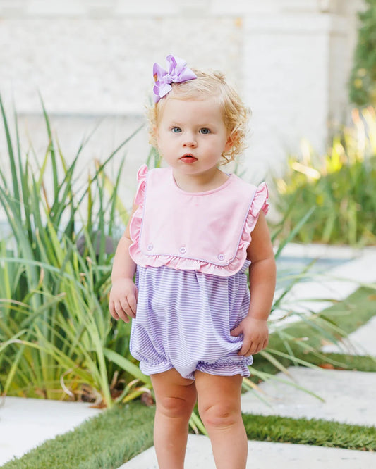 Amelia Bubble- Pink and Lavender Stripe