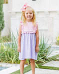 Load image into Gallery viewer, Amelia Dress- Pink and Lavender Stripe
