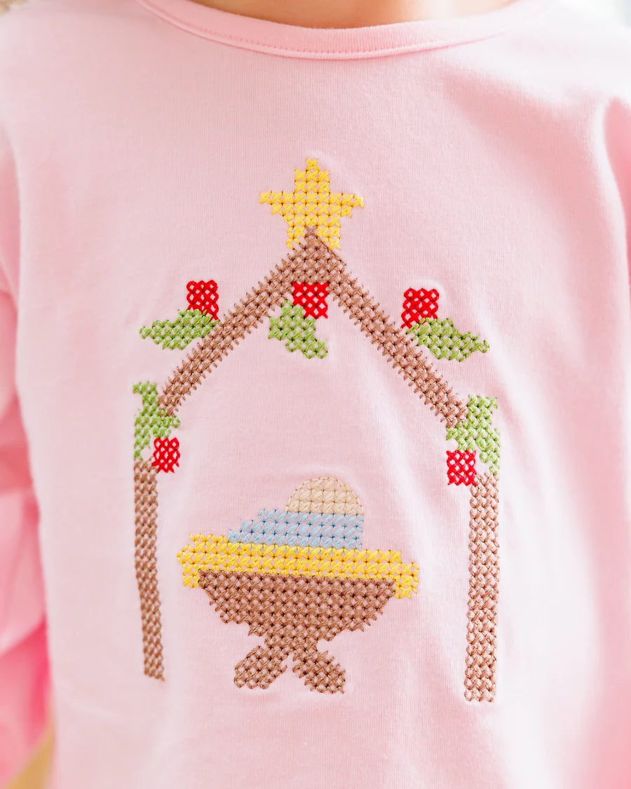 Away In A Manger Ruffle Top