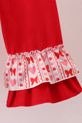 Load image into Gallery viewer, Heart & Bow Smocked Ruffle Pants Set
