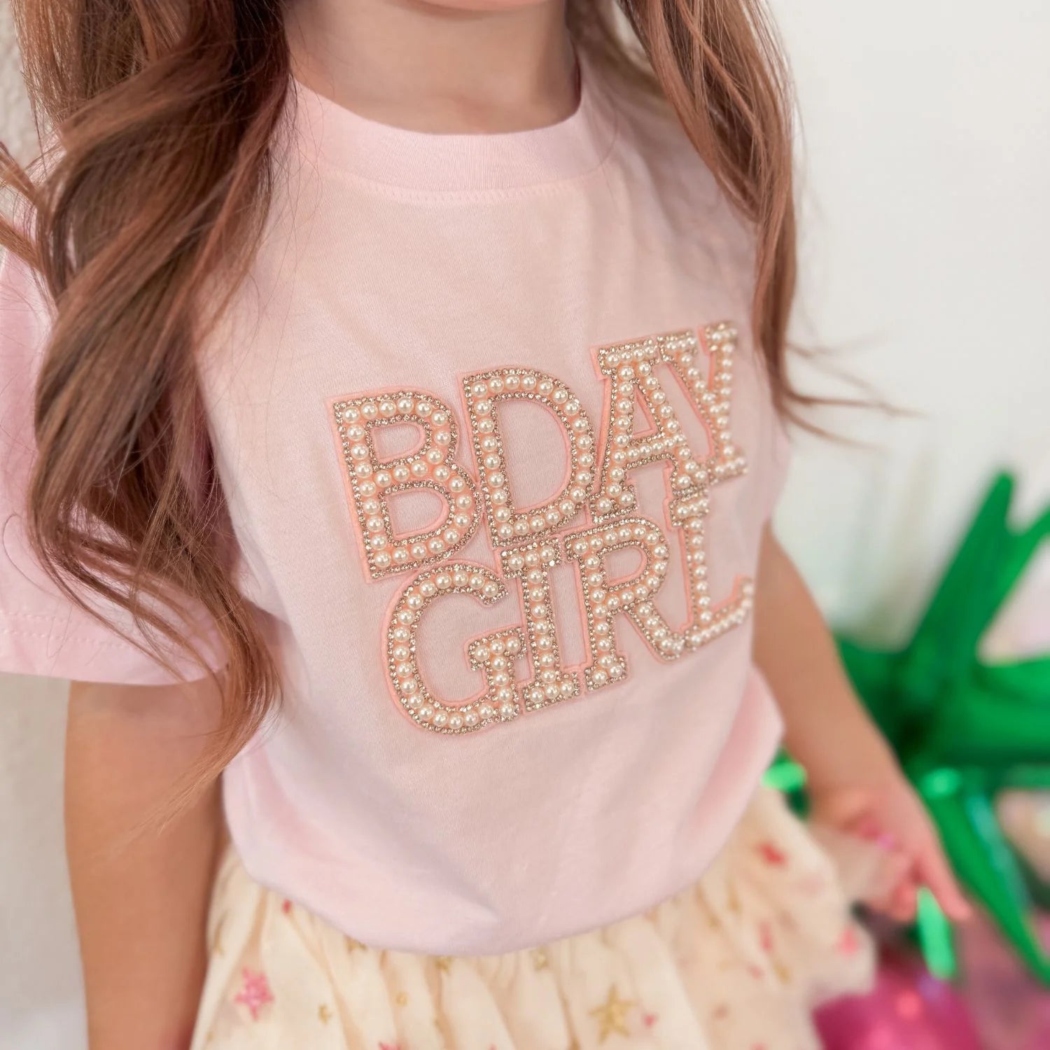Pearl Birthday Girl Patch Short Sleeve T-Shirt