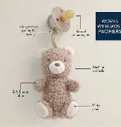 Bitzy Pal Natural Rubber Pacifier and Plush - Bear