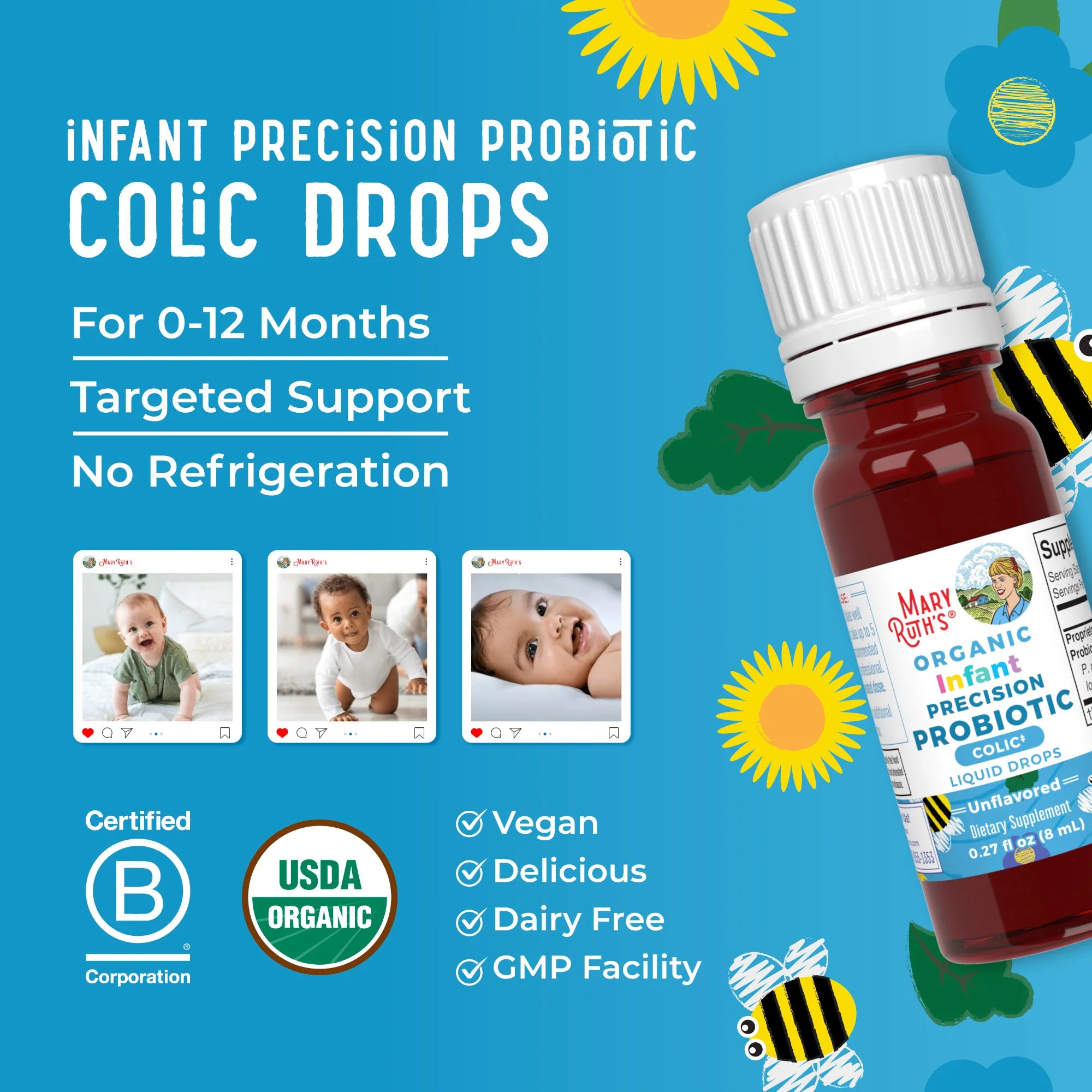 Mary Ruth's Organic Infant Probiotic Colic Liquid Drops