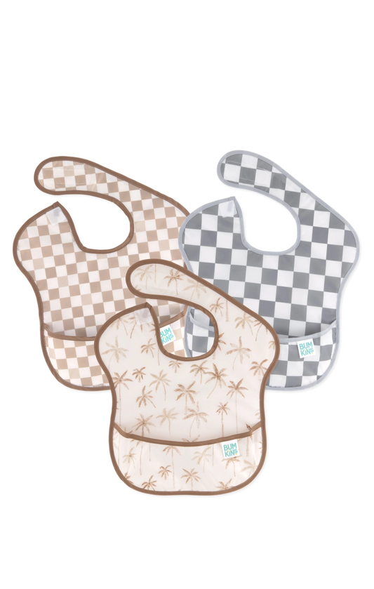 Superbib- Palms + Check 3 Pack